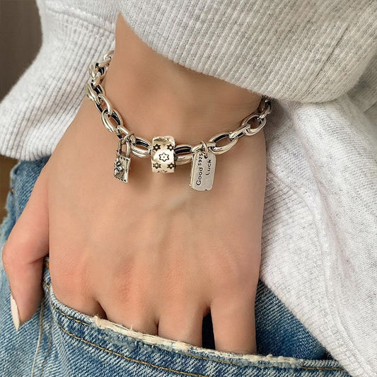 Bracelet Porte-Bonheur Vintage — Argent 925