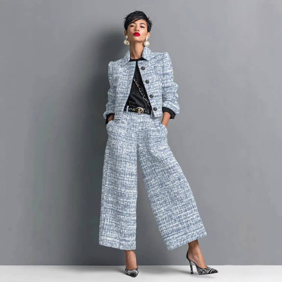 Ensemble Lucía — Veste Cintrée et Pantalon Large