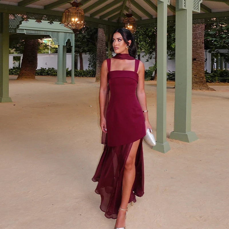 Robe Maxi Color Block — Fines Bretelles