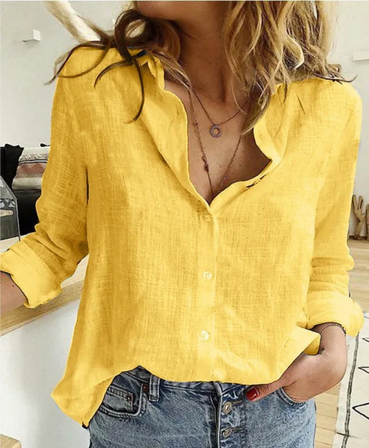 Chemise Clara — Lin et Coton à Manches Longues