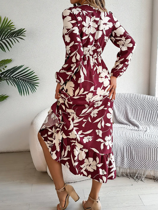 Robe Midi Fleurie — Froncée