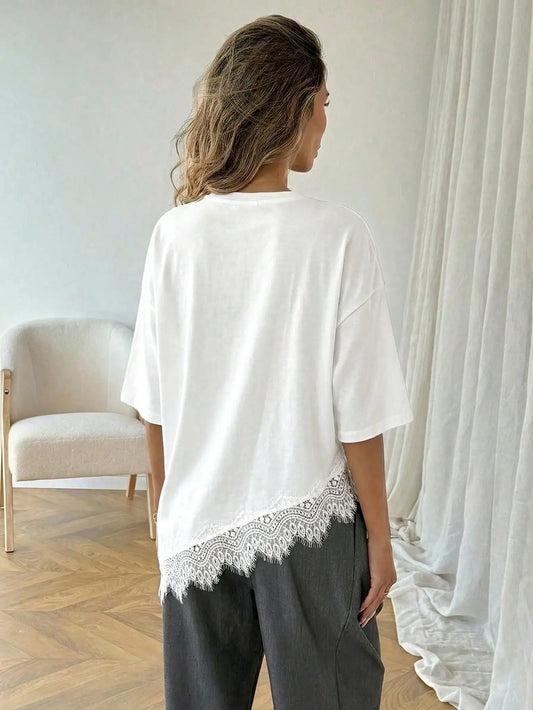 T-shirt Léonie — Léopard, Volants et Dentelle