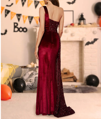 Robe de Soirée Sirène — Une Épaule