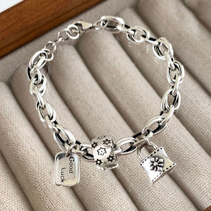 Bracelet Porte-Bonheur Vintage — Argent 925