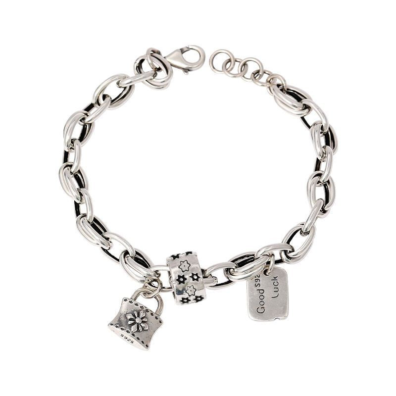 Bracelet Porte-Bonheur Vintage — Argent 925