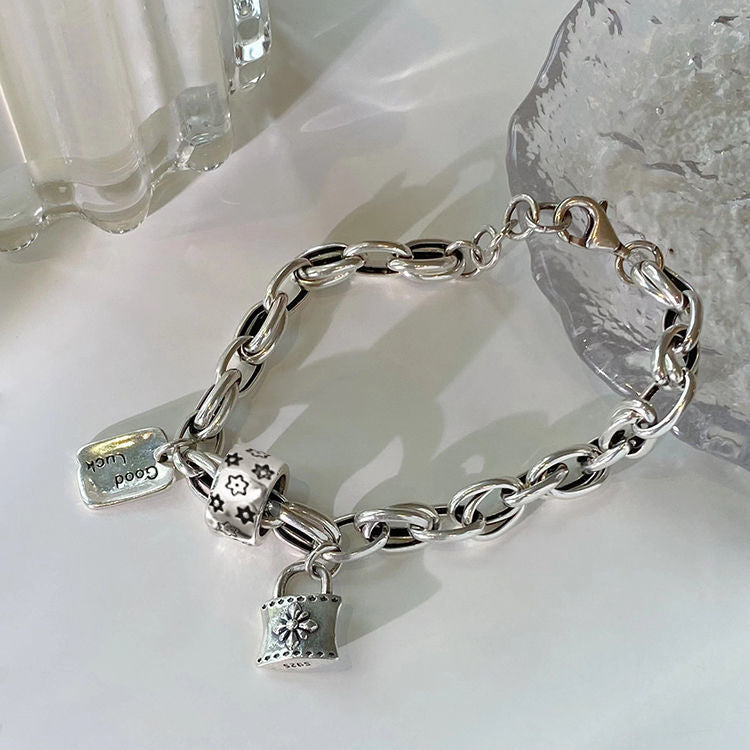 Bracelet Porte-Bonheur Vintage — Argent 925