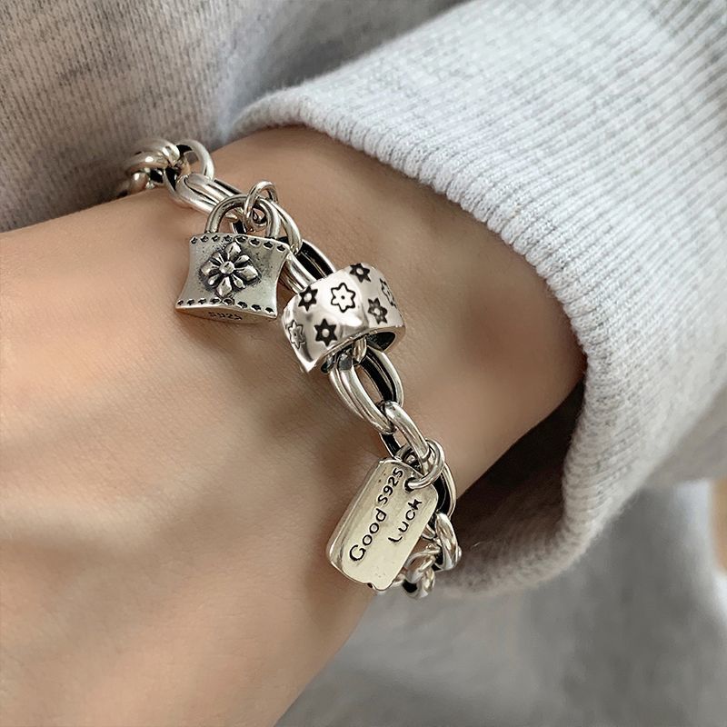 Bracelet Porte-Bonheur Vintage — Argent 925