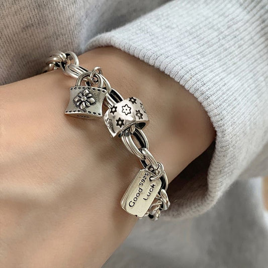 Bracelet Porte-Bonheur Vintage — Argent 925