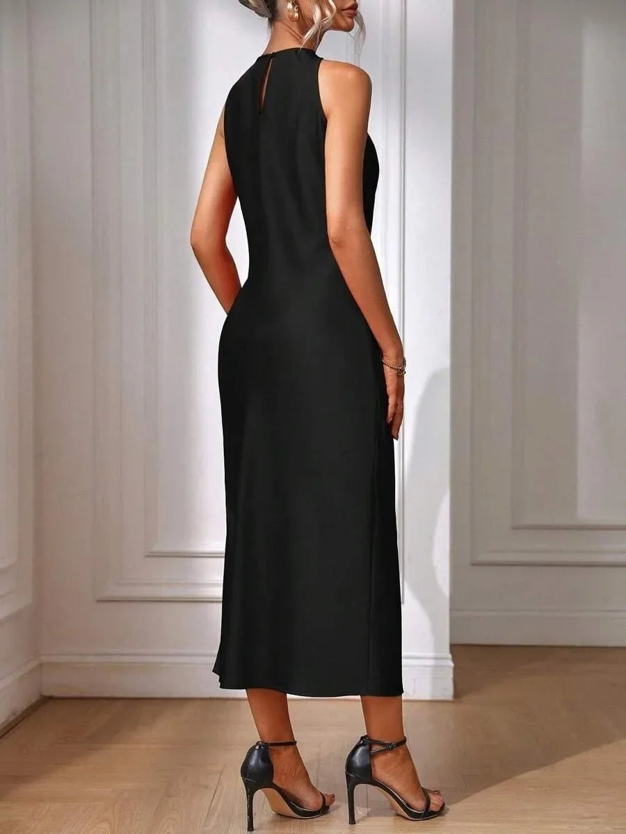 Robe Celeste — Satinée avec Fente