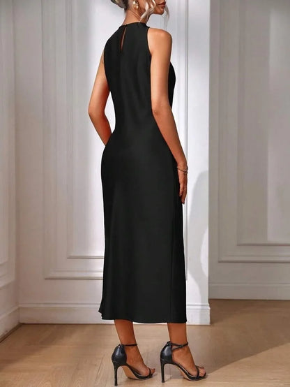 Robe Celeste — Satinée avec Fente