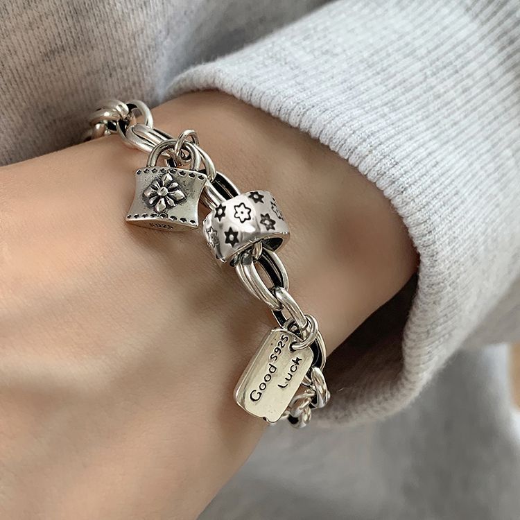 Bracelet Porte-Bonheur Vintage — Argent 925
