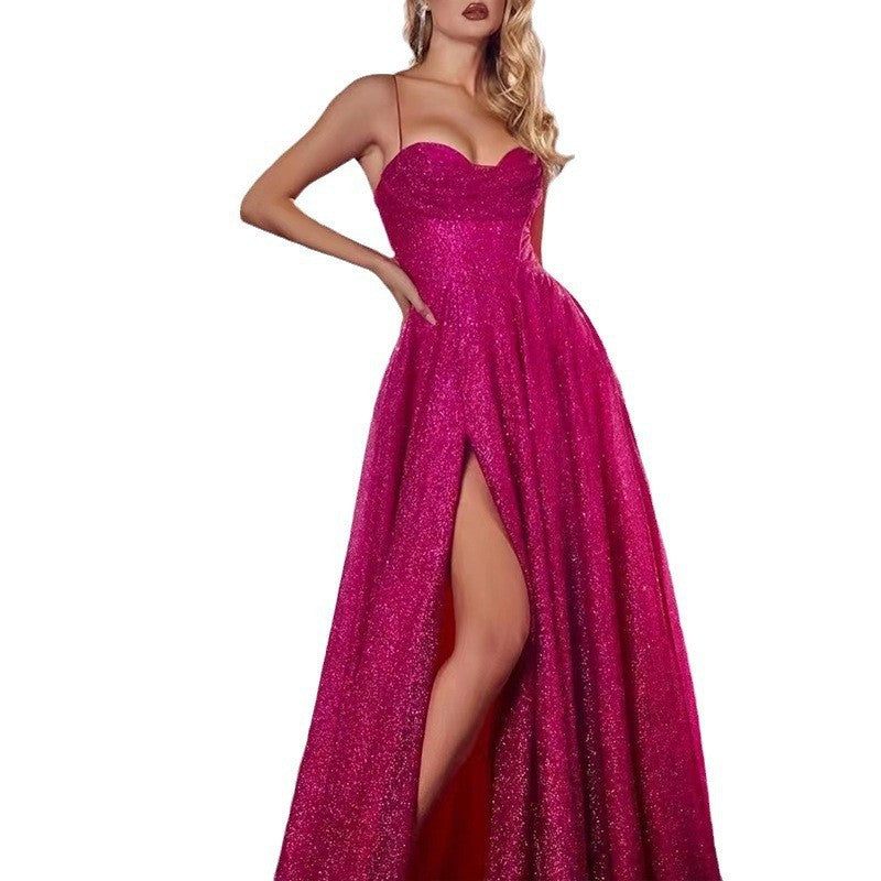 Robe Longue Dorée — À Bretelles