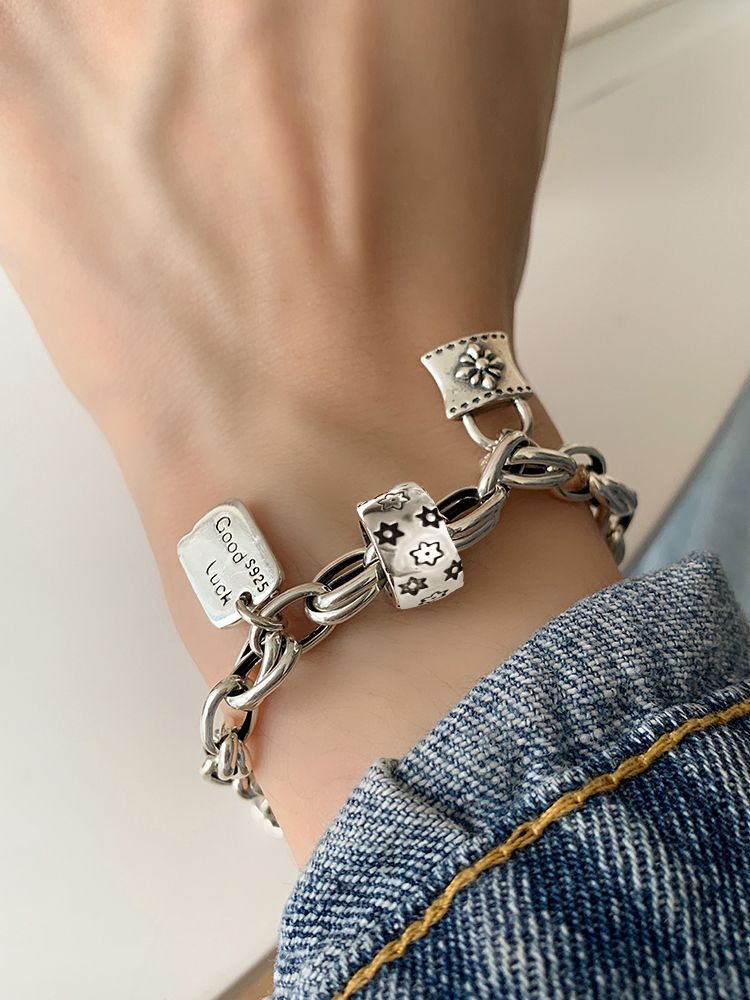 Bracelet Porte-Bonheur Vintage — Argent 925