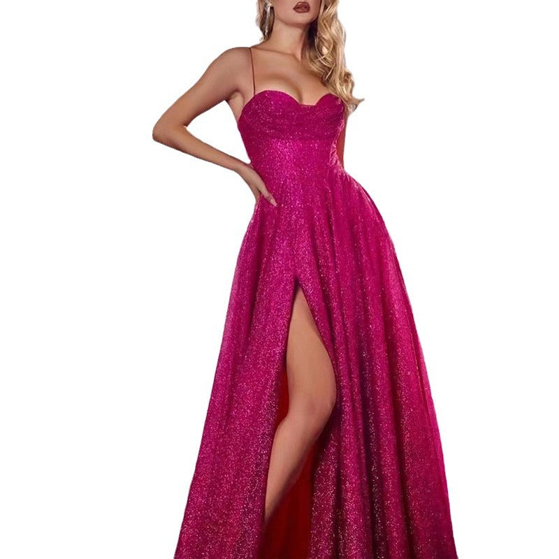 Robe Longue Dorée — À Bretelles