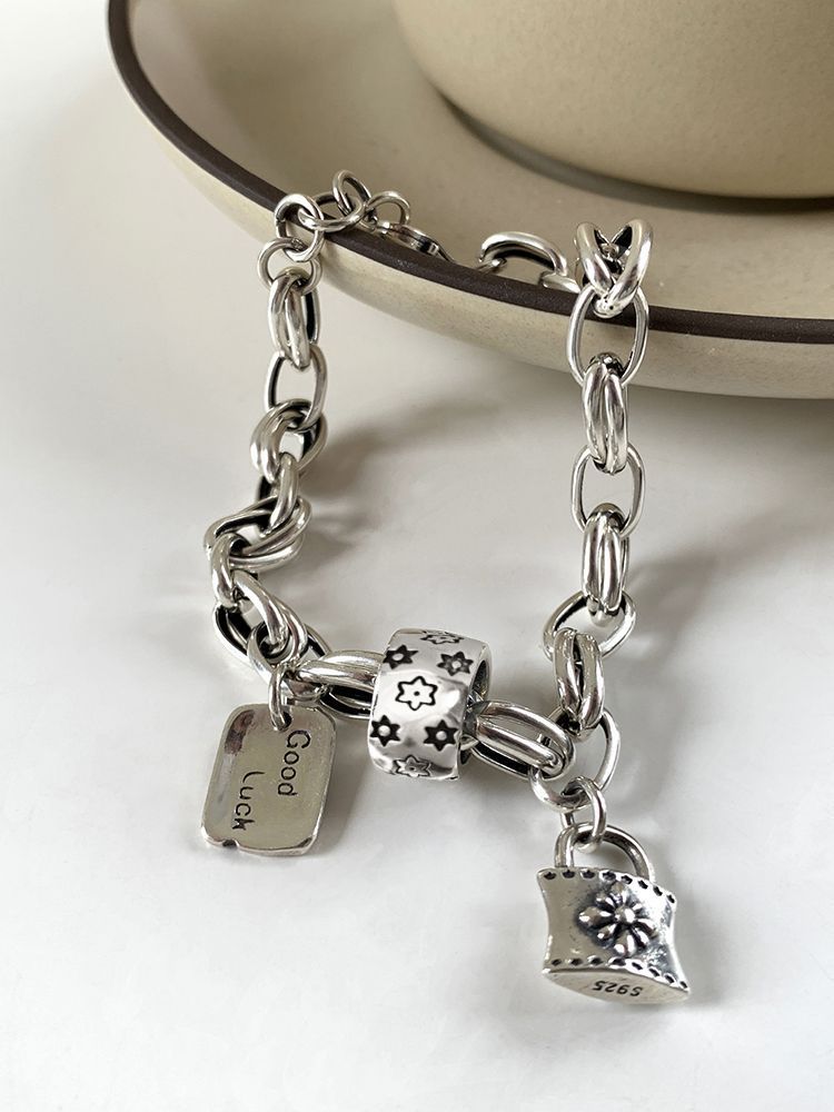 Bracelet Porte-Bonheur Vintage — Argent 925