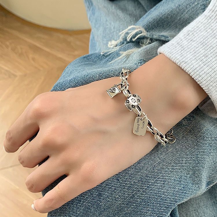 Bracelet Porte-Bonheur Vintage — Argent 925