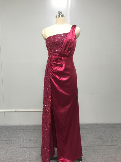 Robe de Soirée Sirène — Une Épaule