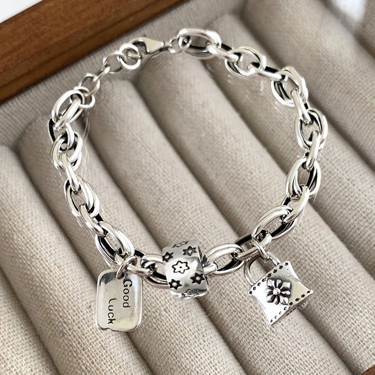 Bracelet Porte-Bonheur Vintage — Argent 925