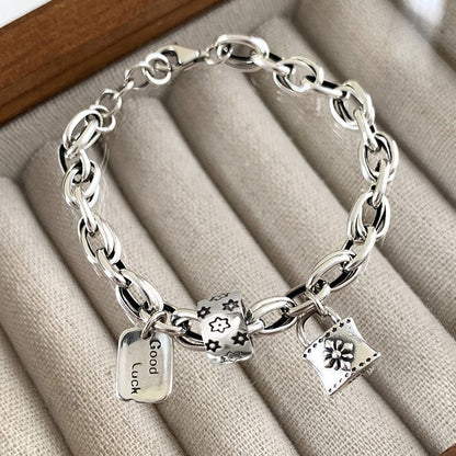Bracelet Porte-Bonheur Vintage — Argent 925
