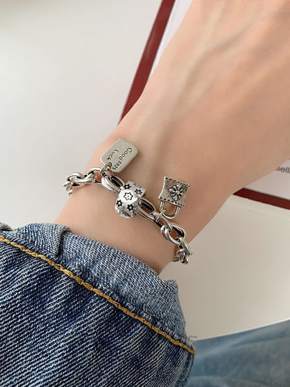 Bracelet Porte-Bonheur Vintage — Argent 925