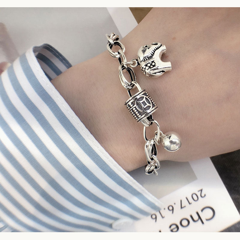 Bracelet Porte-Bonheur Vintage — Argent 925