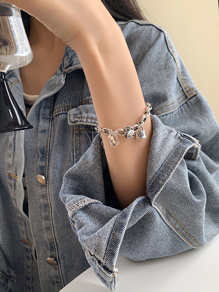 Bracelet Porte-Bonheur Vintage — Argent 925