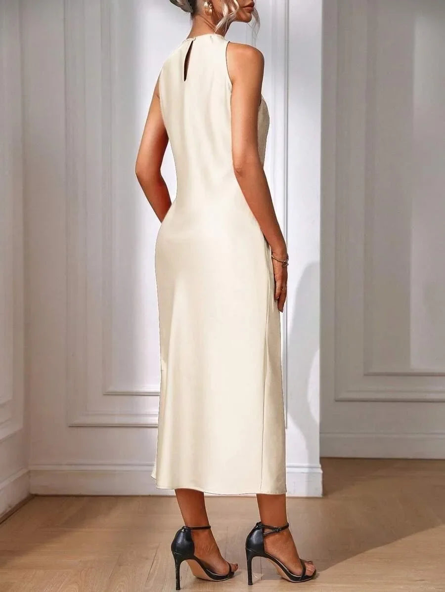 Robe Celeste — Satinée avec Fente