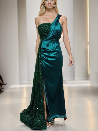 Robe de Soirée Sirène — Une Épaule