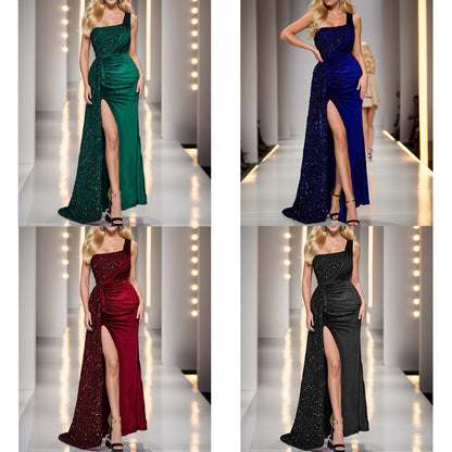Robe de Soirée Sirène — Une Épaule