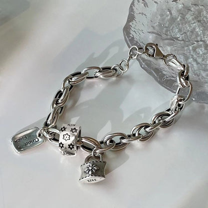 Bracelet Porte-Bonheur Vintage — Argent 925