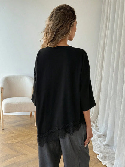 T-shirt Léonie — Léopard, Volants et Dentelle