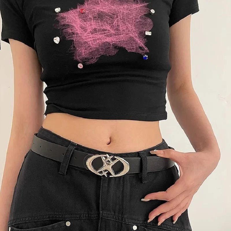 Ceinture Y2K — Similicuir pour Jean