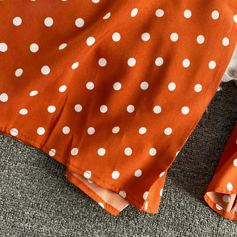 Combinaison Fluide à Pois — Col V