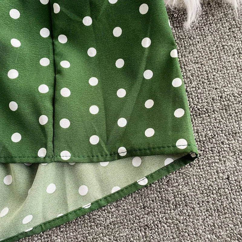 Combinaison Fluide à Pois — Col V