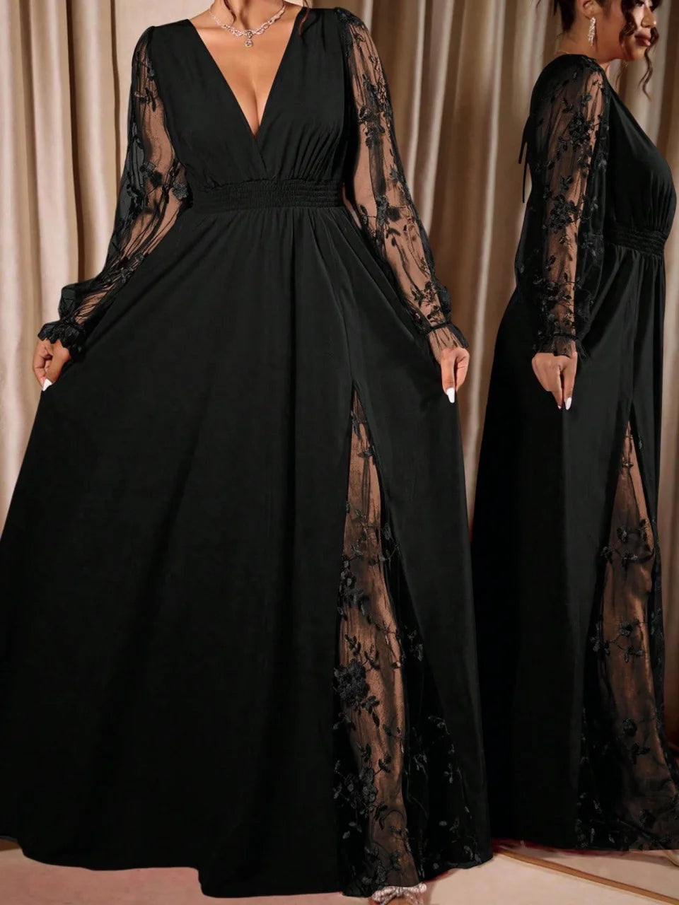 Robe Serena — Longue à Col V