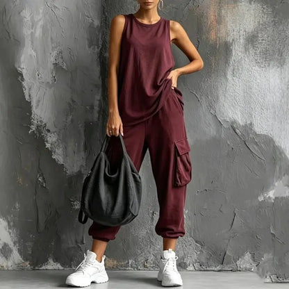 Ensemble Vera — Gilet et Pantacourt Large