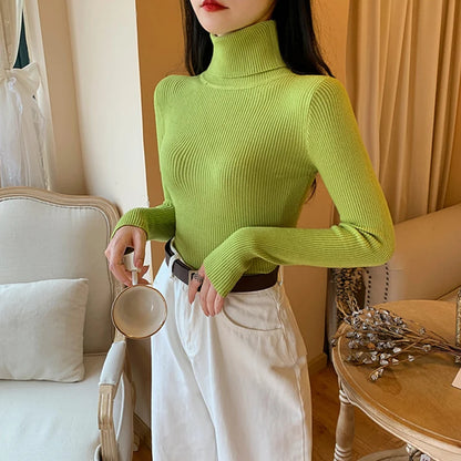 Pull Nora — Maille Côtelée à Col Roulé