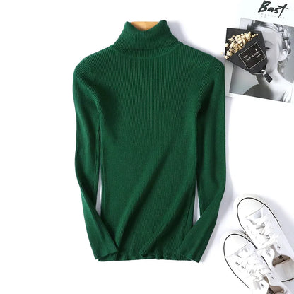 Pull Nora — Maille Côtelée à Col Roulé