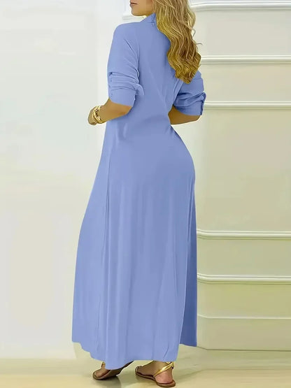 Robe-Chemise Longue — Fente Latérale