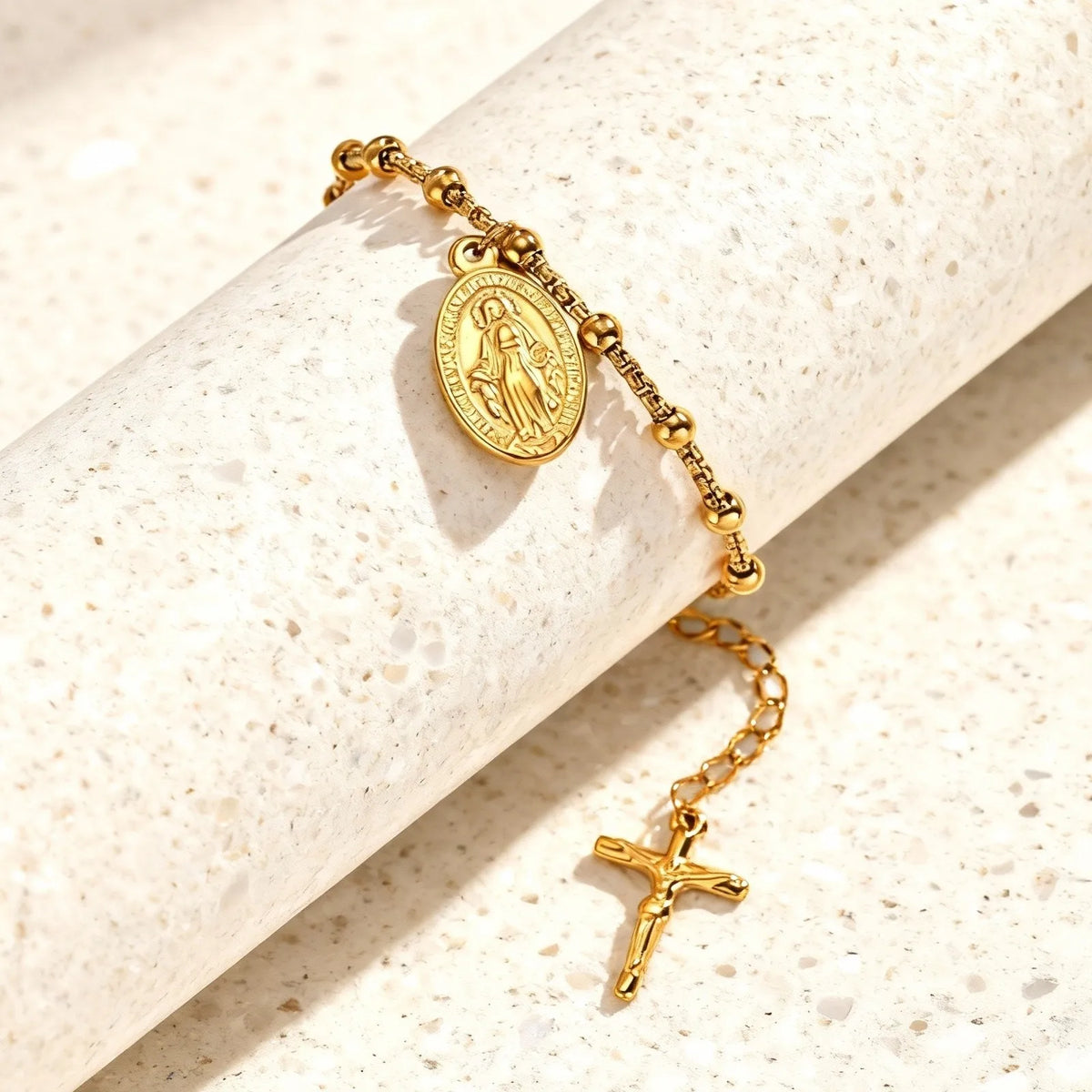 Bracelet Croix Foi — Acier Inoxydable