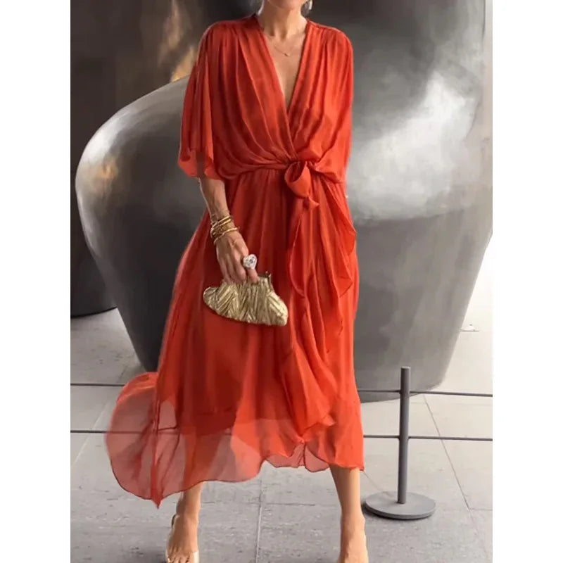 Robe Boho — Manches Chauve-Souris