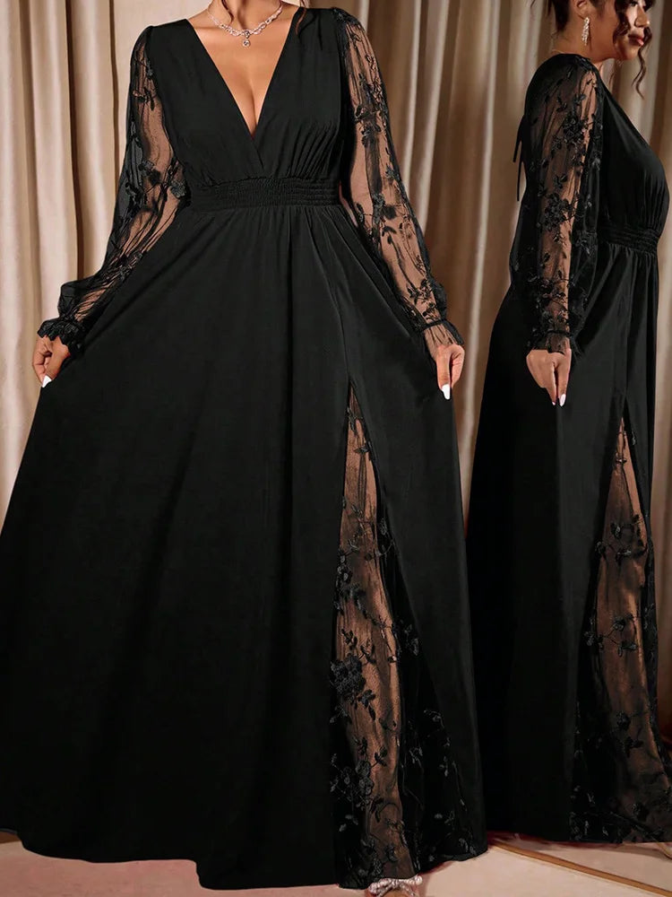 Robe Serena — Longue à Col V