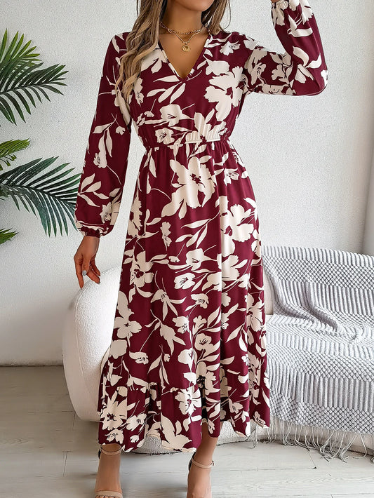 Robe Midi Fleurie — Froncée