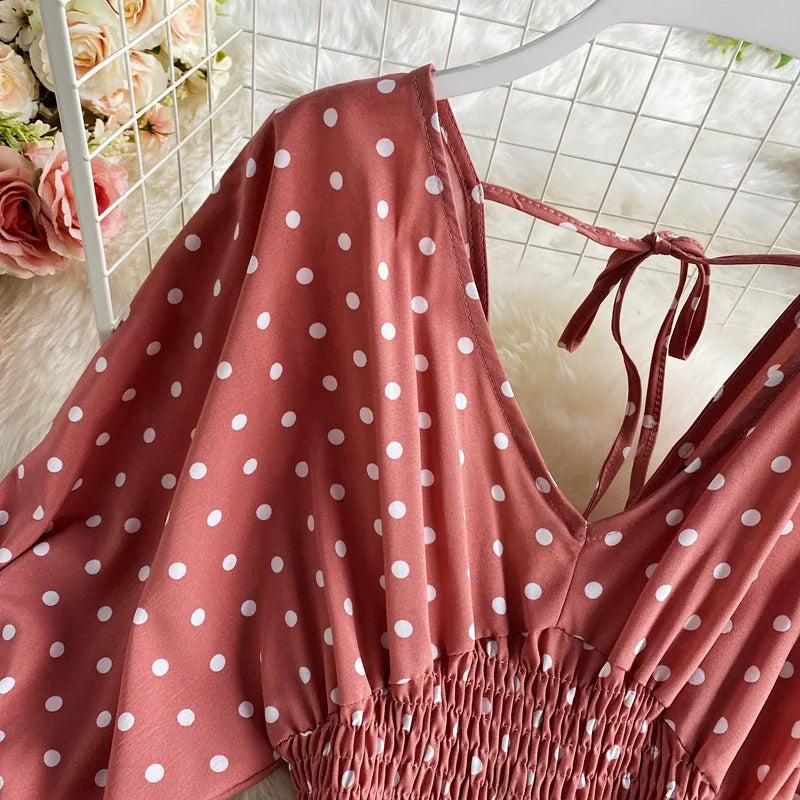 Combinaison Fluide à Pois — Col V