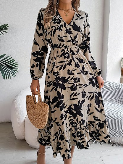 Robe Midi Fleurie — Froncée