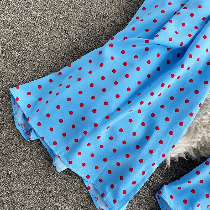 Combinaison Fluide à Pois — Col V