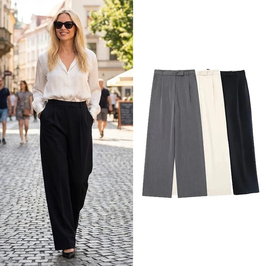 Pantalon Roma — Droit Taille Haute