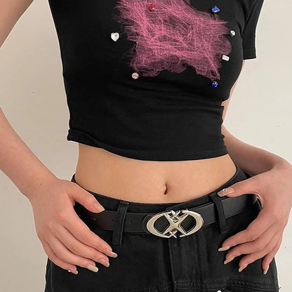 Ceinture Y2K — Similicuir pour Jean