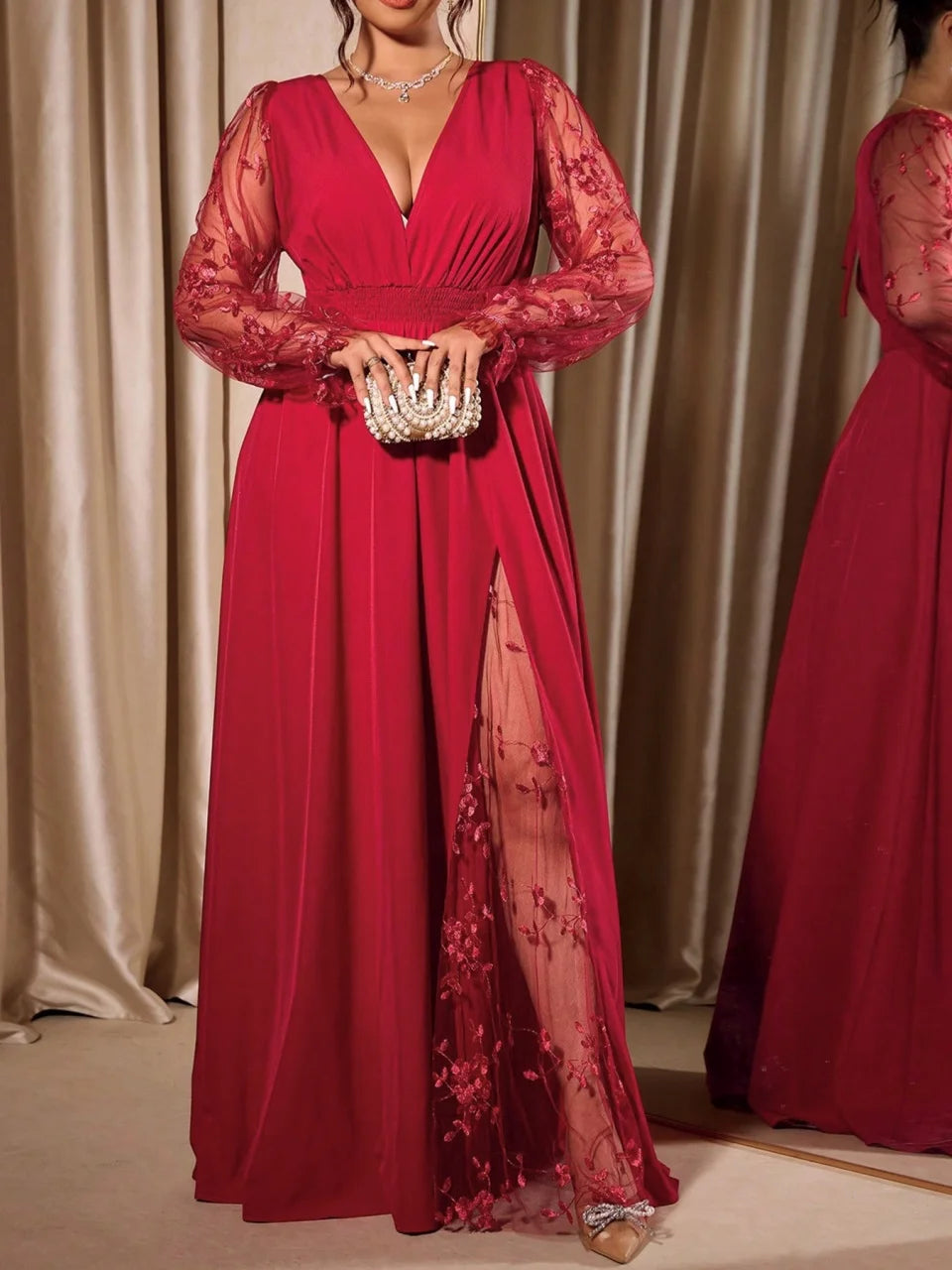 Robe Serena — Longue à Col V