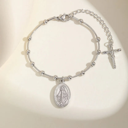 Bracelet Croix Foi — Acier Inoxydable